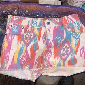 Arizona Jean Company Multicolor Ikat Jean Shorts